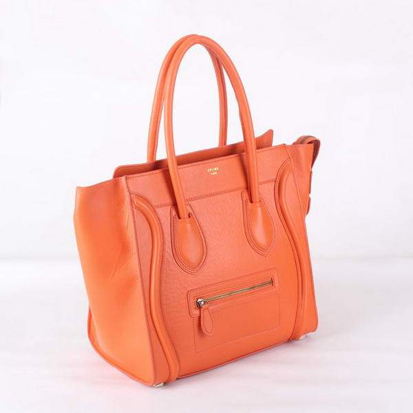 Celine Luggage Mini 30cm Boston Bag 98169 Orange Ferrari Leather