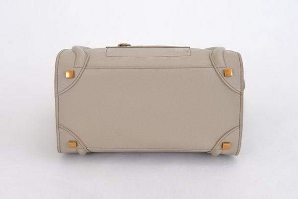 Celine Luggage Mini 26cm Boston Bag - 98167 Khaki Calf Leather