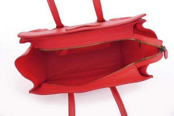 Celine Luggage Mini 26cm Boston Bag - 98167 Light Red Calf Leather - Click Image to Close