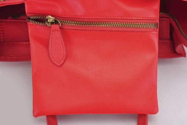 Celine Luggage Mini 26cm Boston Bag - 98167 Light Red Calf Leather