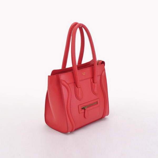 Celine Luggage Mini 26cm Boston Bag - 98167 Light Red Calf Leather - Click Image to Close