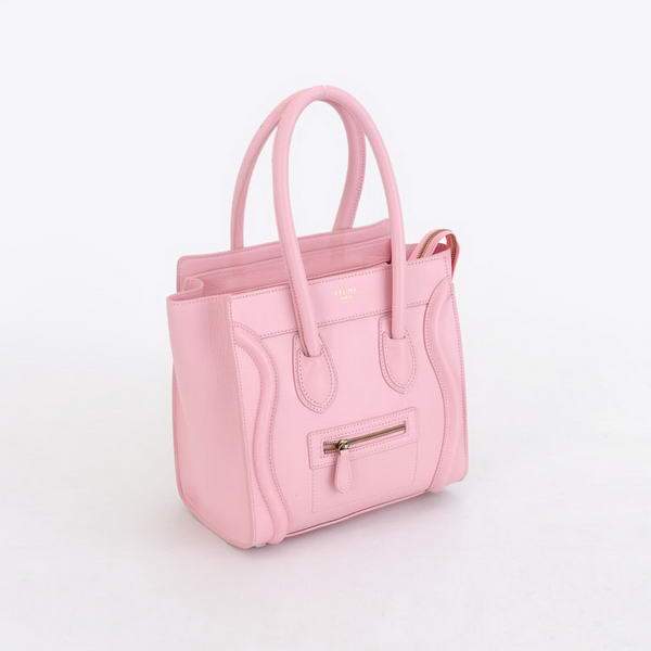 Celine Luggage Mini 26cm Boston Bag - 98167 Pink Calf Leather