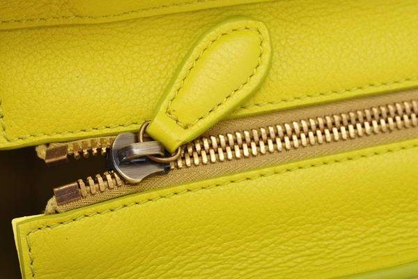 Celine Luggage Mini 26cm Boston Bag - 98167 Yellow Calf Leather