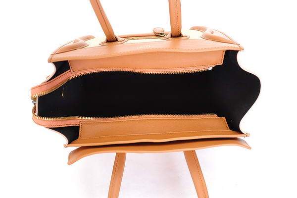 Celine Luggage Mini 26cm Boston Bag - 98167 Apricot Ferrari Suede Leather - Click Image to Close