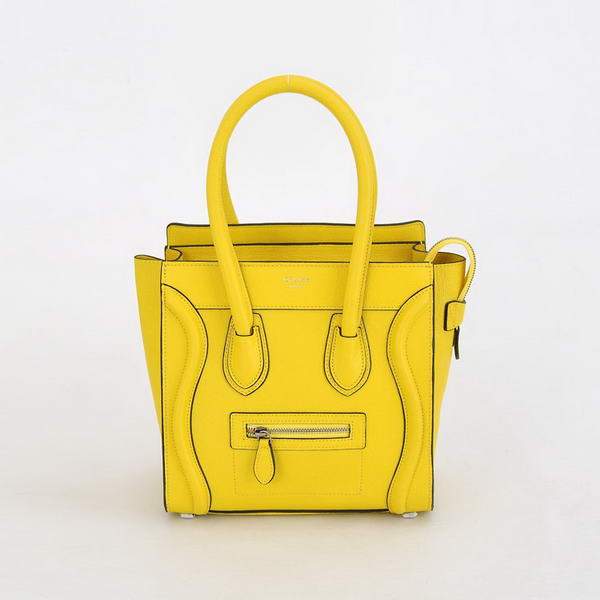 Celine Luggage Mini 26cm Boston Bag - 98167 Yellow CalfSkin Leather