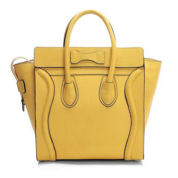 Celine Luggage Mini 26cm Boston Bag - 3307 Yellow Original Leather - Click Image to Close
