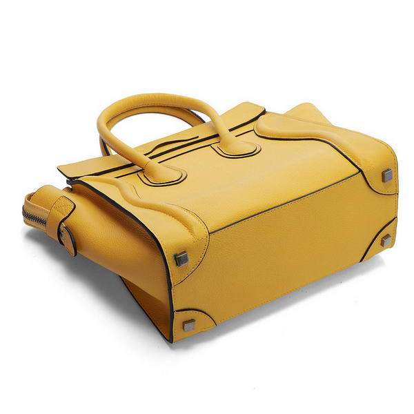 Celine Luggage Mini 26cm Boston Bag - 3307 Yellow Original Leather - Click Image to Close