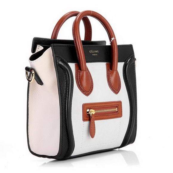 Celine Luggage Nano 20cm Tote Bag - 3309 Cream Suede Leather