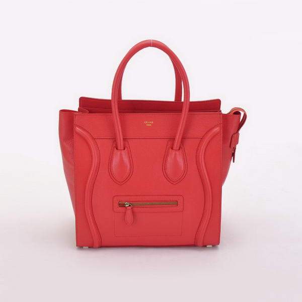 Celine Luggage Mini 30cm Boston Bag 98169 Light Red Calf Leather - Click Image to Close