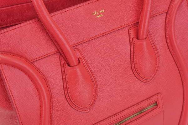 Celine Luggage Mini 30cm Boston Bag 98169 Light Red Calf Leather