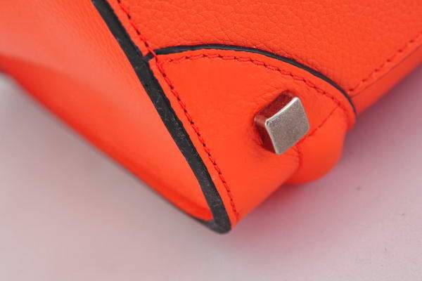 Celine Luggage Mini 30cm Boston Bag 98169 Orange Calf Leather - Click Image to Close