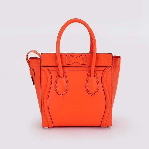 Celine Luggage Mini 30cm Boston Bag 98169 Orange Calf Leather