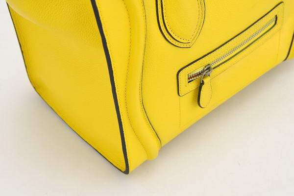 Celine Luggage Mini 30cm Boston Bag 98169 Yellow Calf Leather