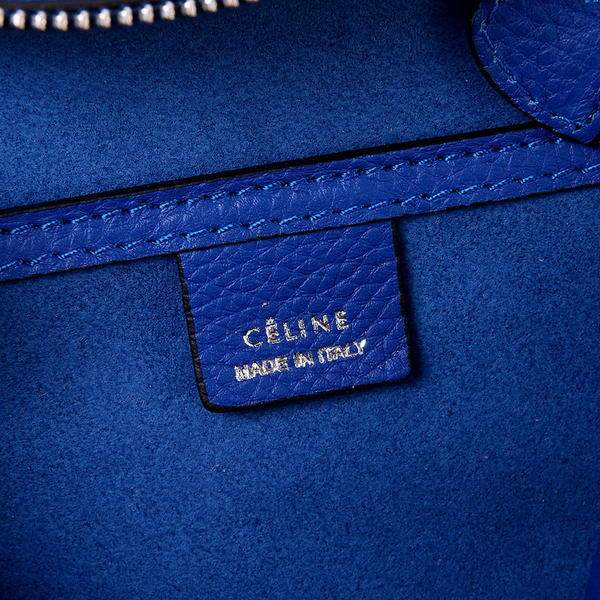 Celine Luggage Nano 20cm Tote Bag - 3309 Blue Original Leather