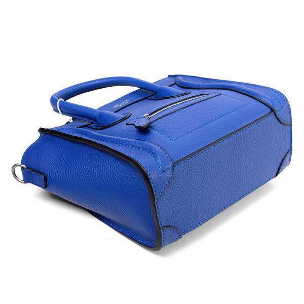 Celine Luggage Nano 20cm Tote Bag - 3309 Blue Original Leather - Click Image to Close