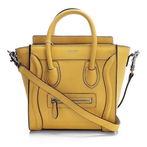 Celine Luggage Nano 20cm Tote Bag - 3309 Yellow Original Leather - Click Image to Close