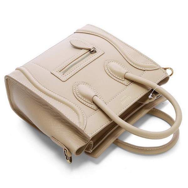 Celine Luggage Nano 20cm Tote Bag - 3309 Apricot Original Leather