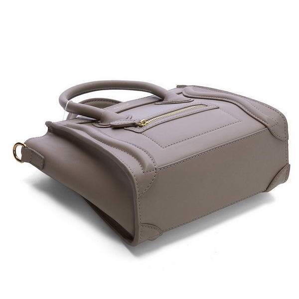 Celine Luggage Nano 20cm Tote Bag - 3309 Light Khaki Original Leather