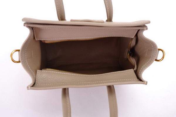 Celine Luggage Bag Nano 20cm - 98168 Khaki Calf Leather - Click Image to Close
