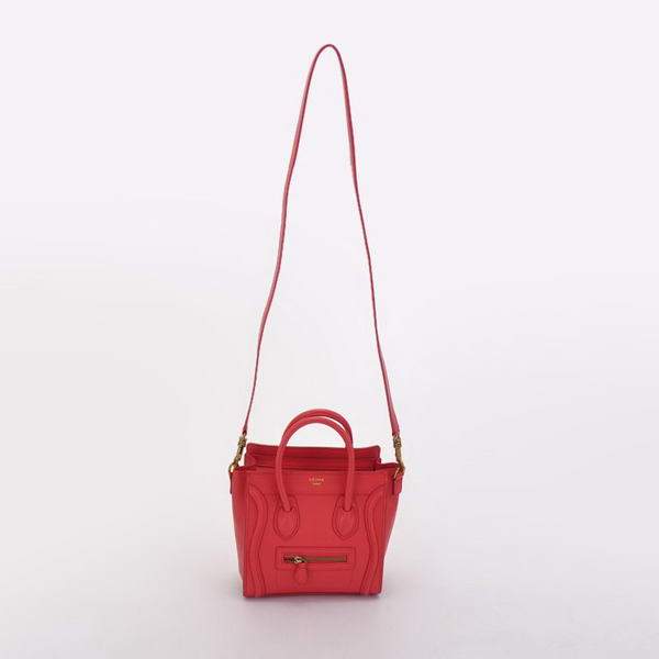 Celine Luggage Bag Nano 20cm - 98168 Light Red Calf Leather - Click Image to Close
