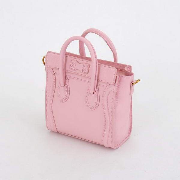 Celine Luggage Bag Nano 20cm - 98168 Pink Calf Leather - Click Image to Close