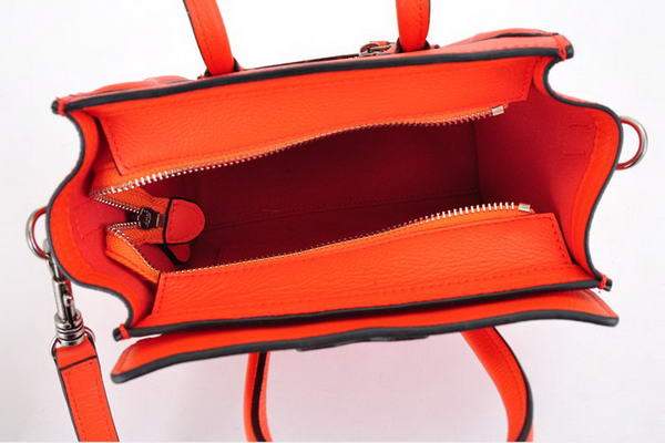 Celine Luggage Bag Nano 20cm - 98168 Orange Calf Leather - Click Image to Close