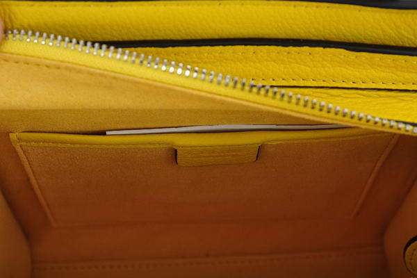 Celine Luggage Bag Nano 20cm  - 98168 Yellow Calf Leather