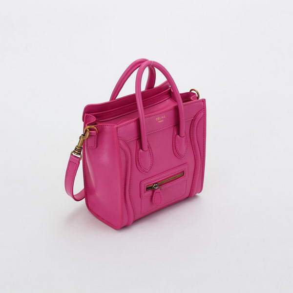 Celine Luggage Bag Nano 20cm  - 98168 Peach Nappa Leather