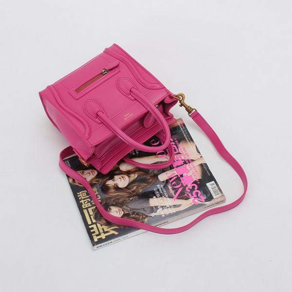Celine Luggage Bag Nano 20cm  - 98168 Peach Nappa Leather