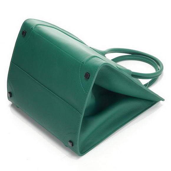 Celine Luggage Phantom Square Tote Bag - 3341 Atrovirens Original Leather
