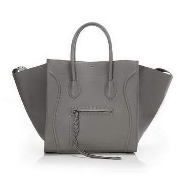 Celine Luggage Phantom Square Tote Bag - 3341 Khaki Original Leather