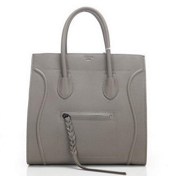 Celine Luggage Phantom Square Tote Bag - 3341 Khaki Original Leather - Click Image to Close