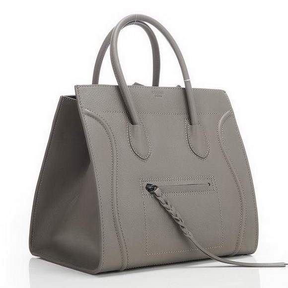 Celine Luggage Phantom Square Tote Bag - 3341 Khaki Original Leather