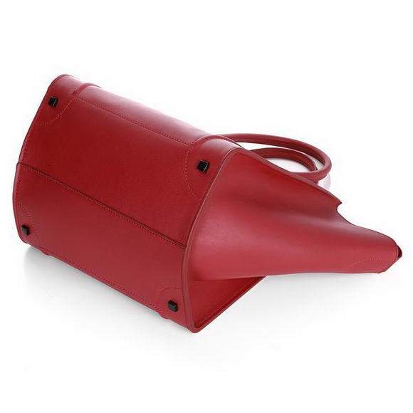 Celine Luggage Phantom Square Tote Bag - 3341 Red Original Leather