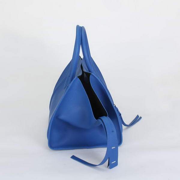 Celine Luggage Phantom Square Tote Bag - 80066 Blue Ferrari Original Leather