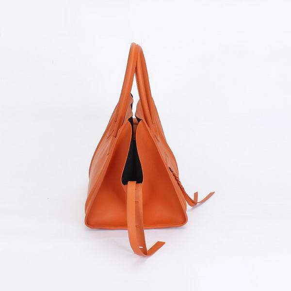 Celine Luggage Phantom Square Tote Bag - 80066 Orange Ferrari Original Leather - Click Image to Close