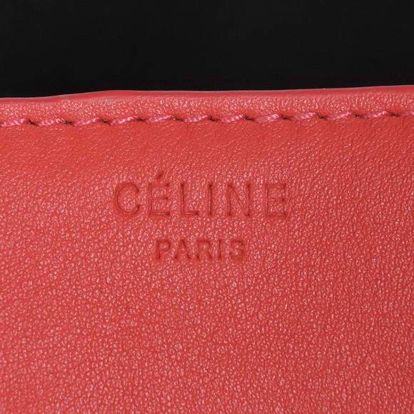 Celine Luggage Phantom Square Tote Bag - 80066 Light Red Ferrari Original Leather - Click Image to Close