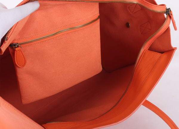 Celine Luggage Mini 26cm Boston Bag - 98167 Orange Ferrari Leather