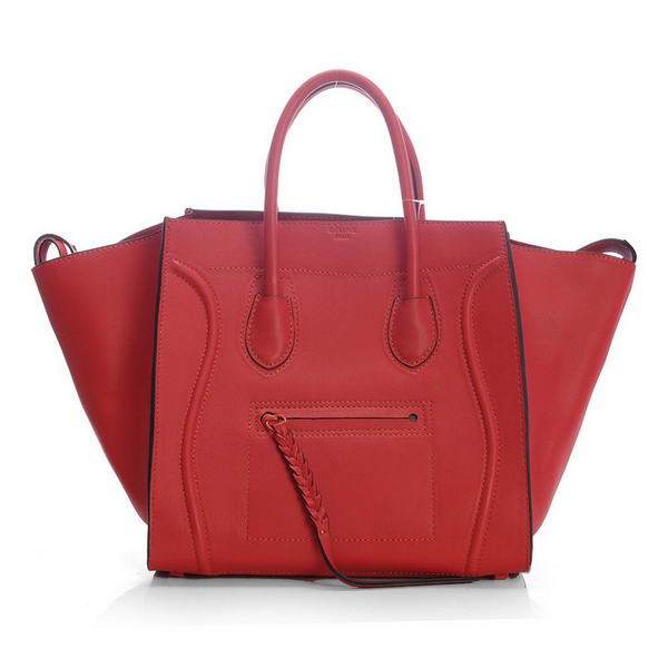 Celine Luggage Phantom Square Tote Bag - 3341 Bordeaux Original Leather