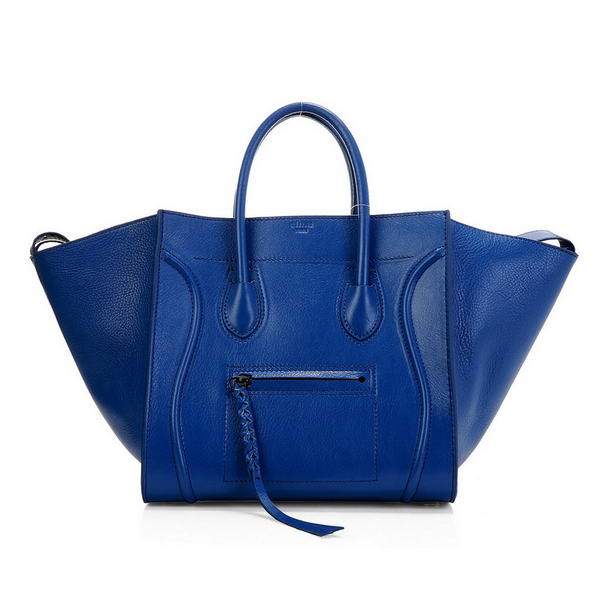 Celine Luggage Phantom Square Tote Bag - 3341 Dark Blue Original Leather - Click Image to Close