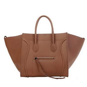 Celine Luggage Phantom Square Tote Bag - 3341 Light Brown Original Leather - Click Image to Close