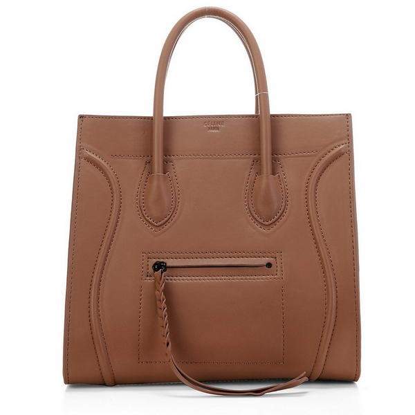 Celine Luggage Phantom Square Tote Bag - 3341 Light Brown Original Leather - Click Image to Close