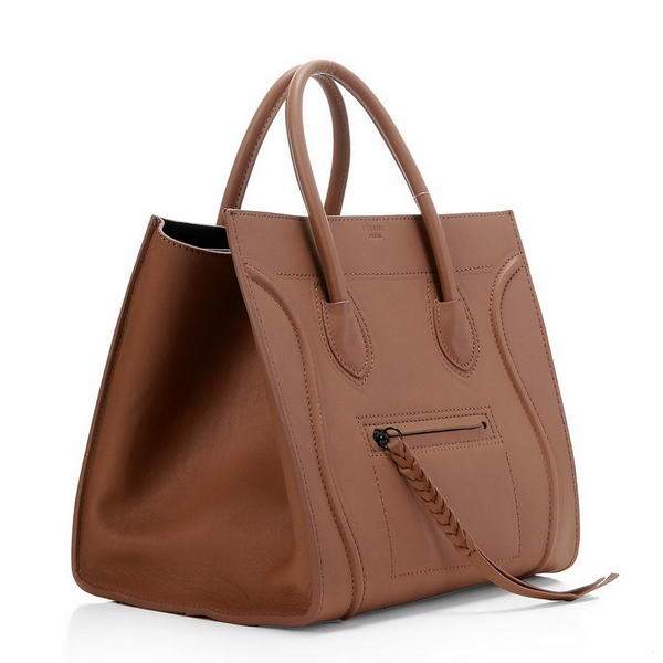Celine Luggage Phantom Square Tote Bag - 3341 Light Brown Original Leather
