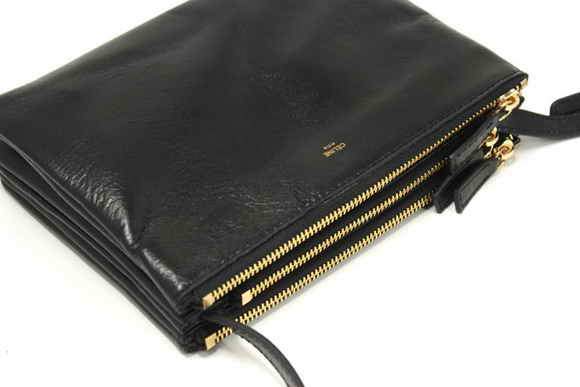 Celine Lambskin Shoulder Bag - 8822 Black - Click Image to Close