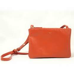 Celine Lambskin Shoulder Bag - 8822 Orange