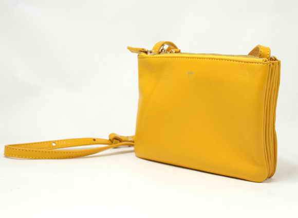 Celine Lambskin Shoulder Bag - 8822 Yellow