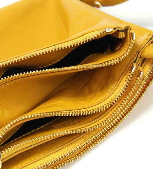 Celine Lambskin Shoulder Bag - 8822 Yellow