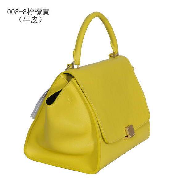 Celine Trapeze Bags C008 Lemon Calf Leather
