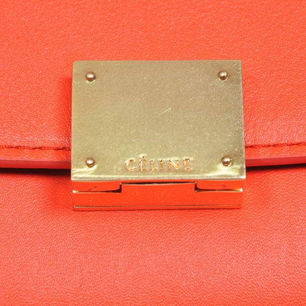 Celine Trapeze Bags C008 Light Red Calf Leather