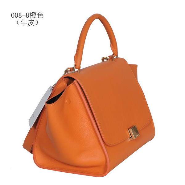 Celine Trapeze Bags C008 Orange Calf Leather - Click Image to Close
